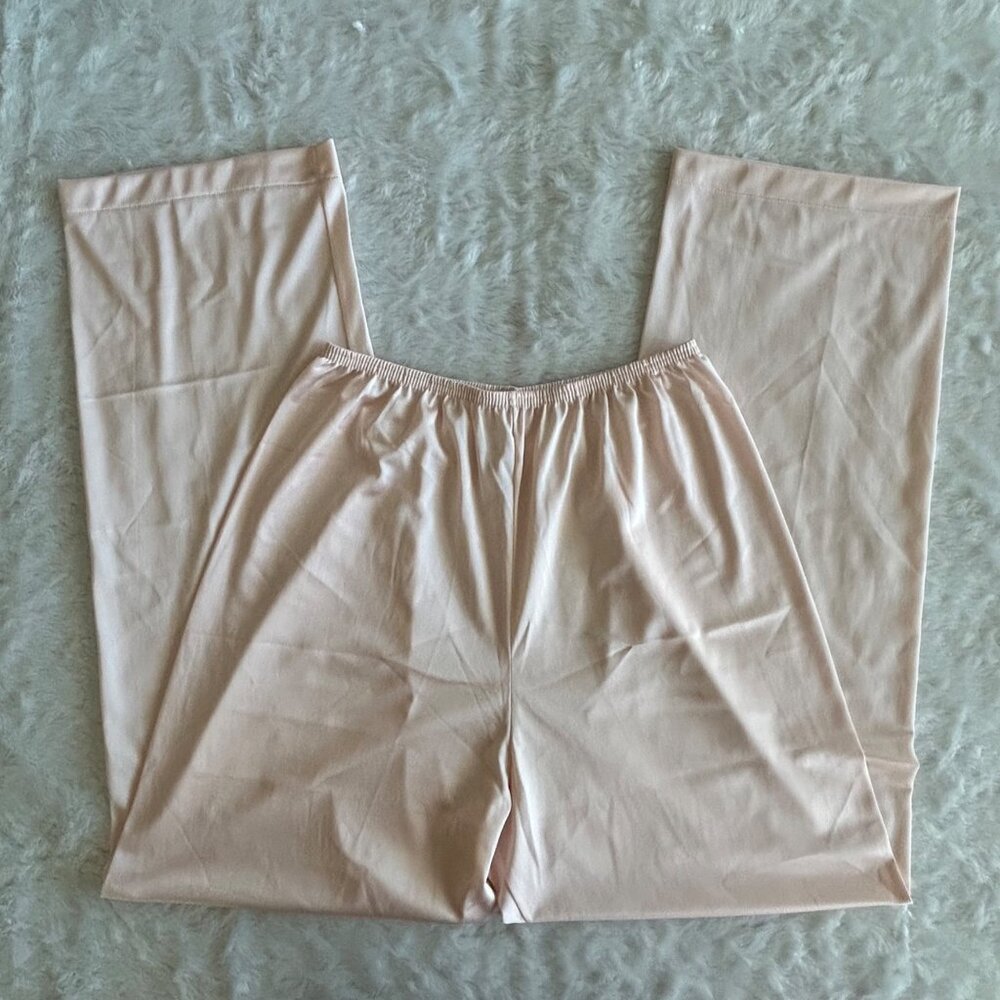 Vintage Vanity‎ Fair Light Pink Nylon Pajama Pants Sissy - Small
